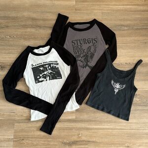 John Galt by Brandy Melville 3 tops bundle Size S